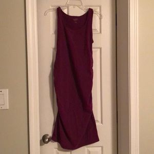 Sleeveless Maternity Dress w/ side ruching